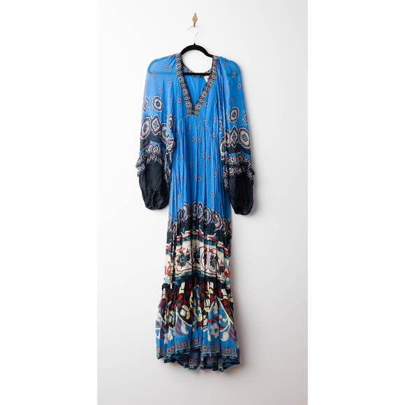 FARM Rio Anika Tiles Blue Maxi Dress - Picture 7 of 15